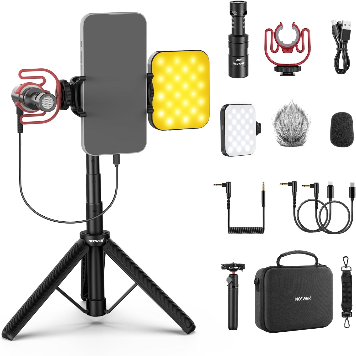 NEEWER Basics PA050 Kit de vlogging para iPhone Android