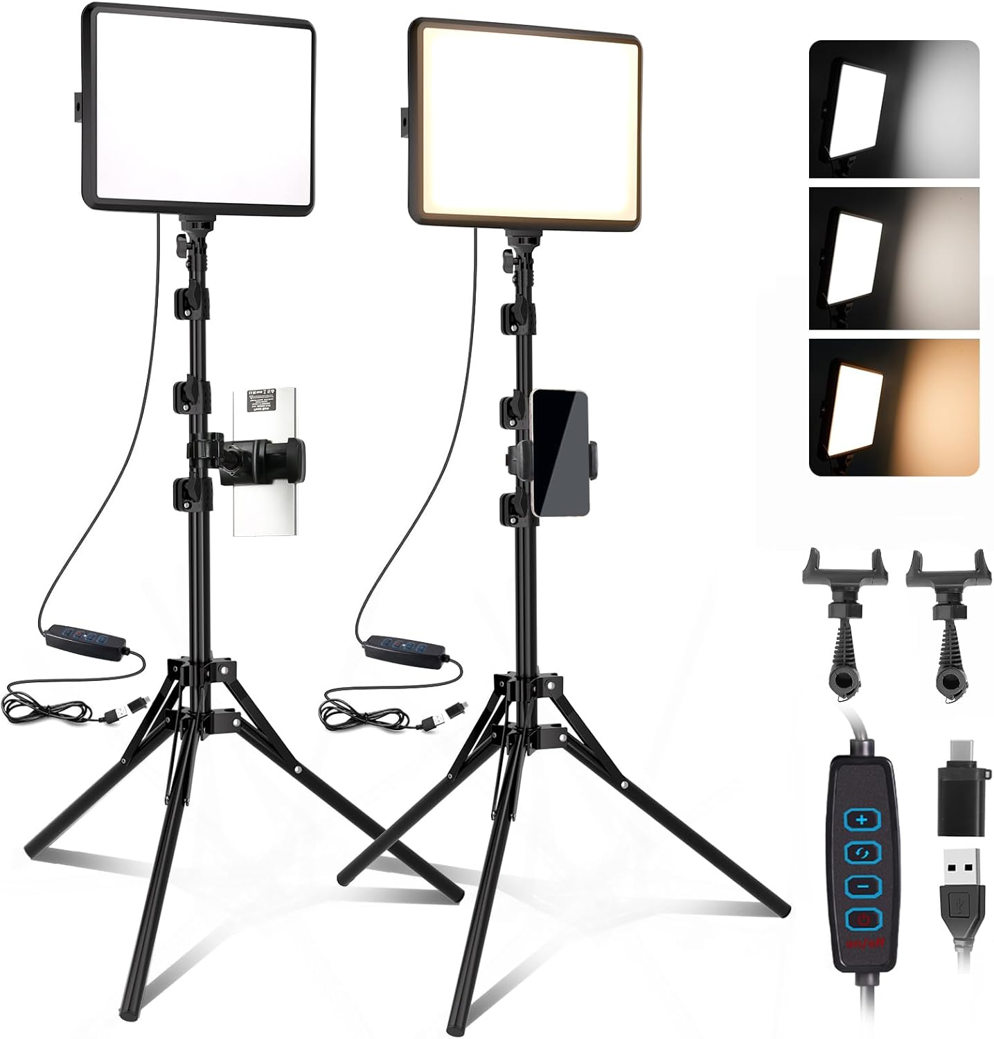 NiceVeedi 2 Pack Luz LED Kit de vídeo