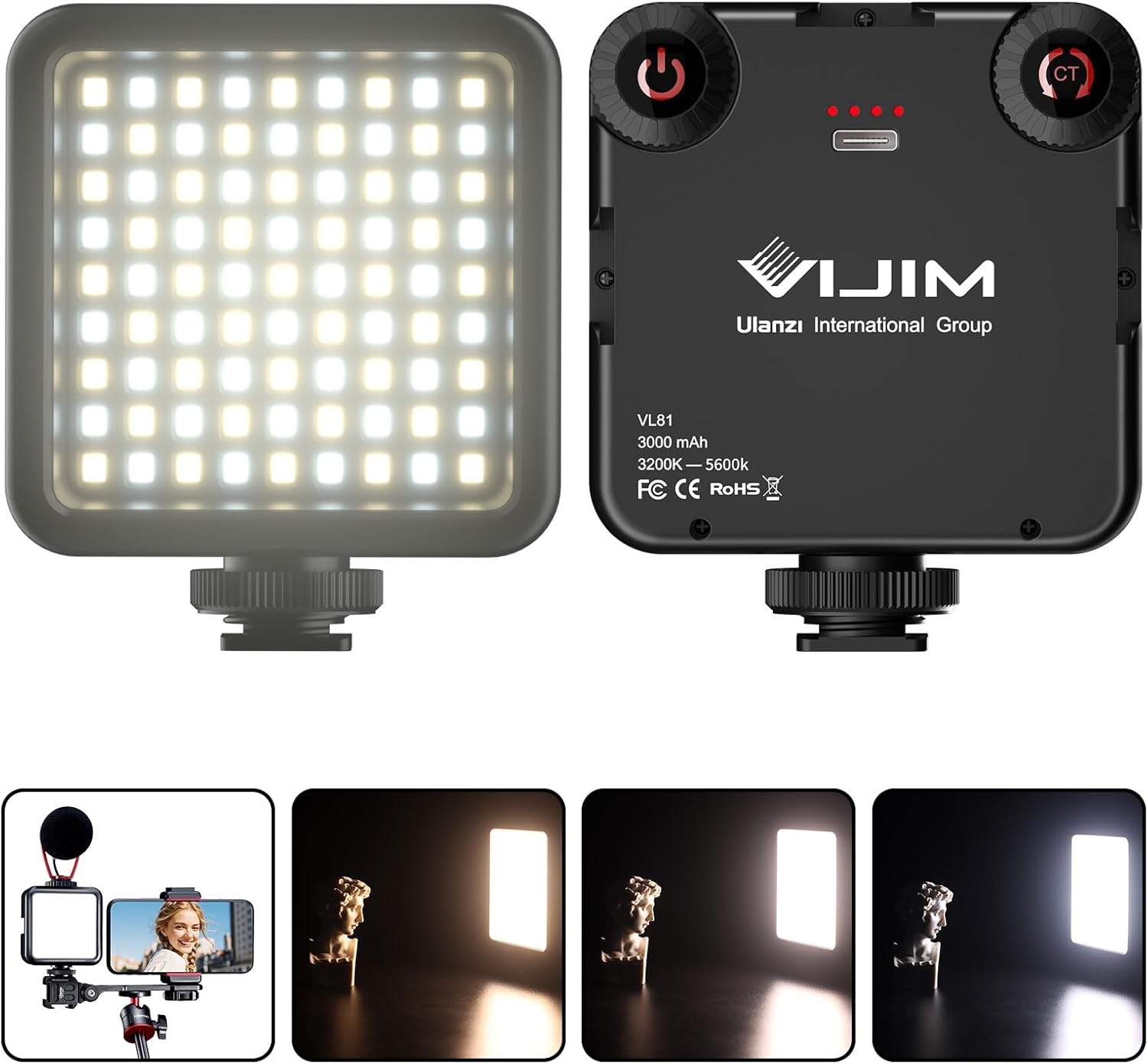 ULANZI VL81 Luz de Vídeo LED