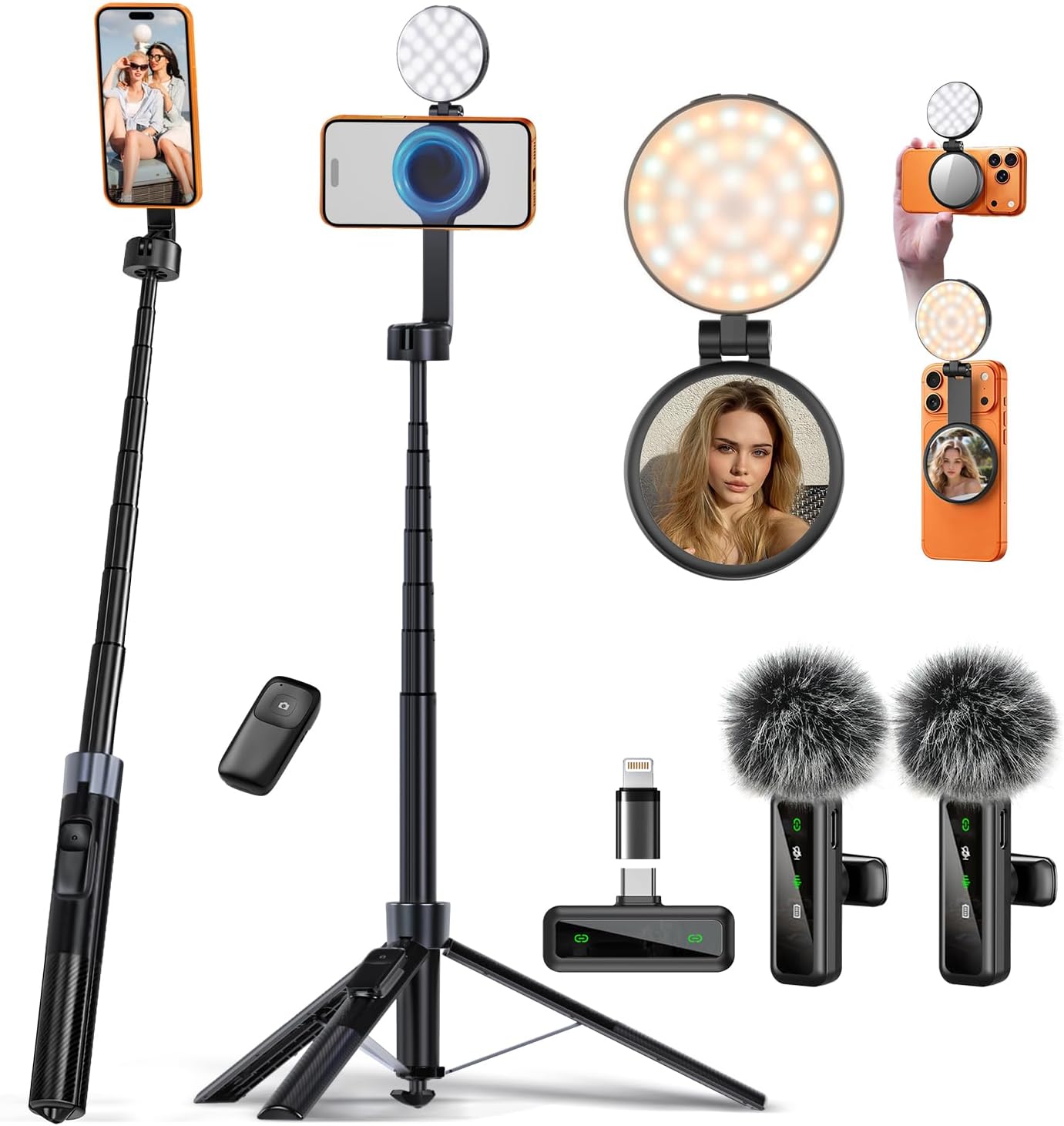 yAyusi kit de vlogging magnético para iPhone y Android